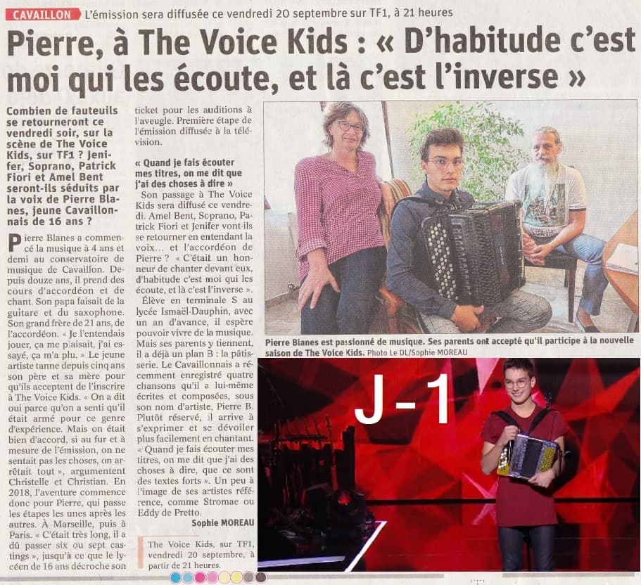 Pierre B. lors d'un concours de chant — photo 1