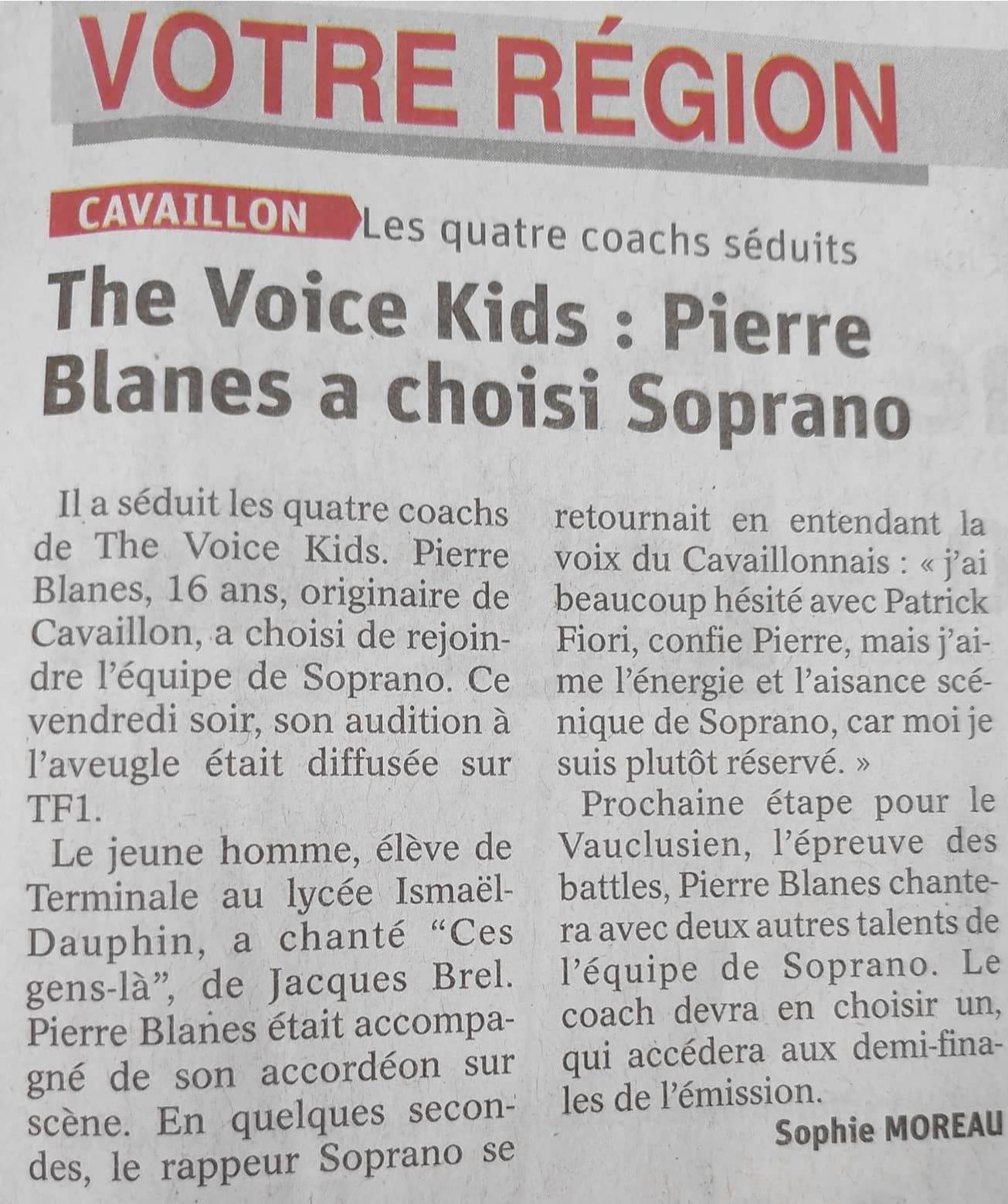 Pierre B. lors d'un concours de chant — photo 2