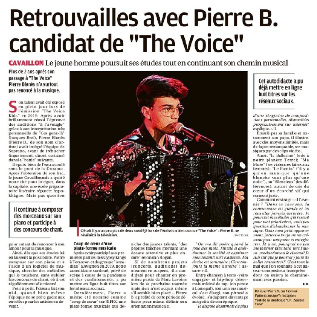 Pierre B. lors d'un concours de chant — photo 5