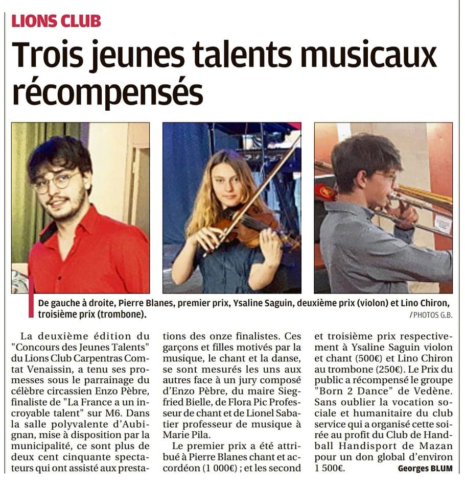 Pierre B. lors d'un concours de chant — photo 7