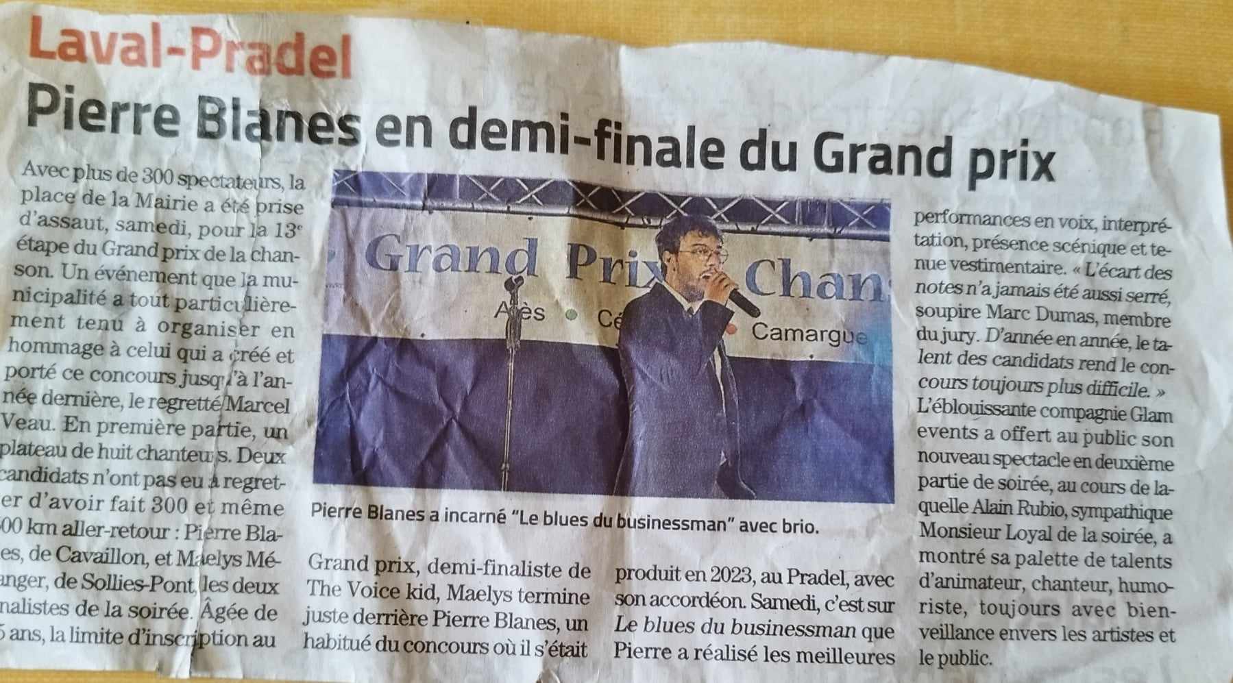 Pierre B. lors d'un concours de chant — photo 11